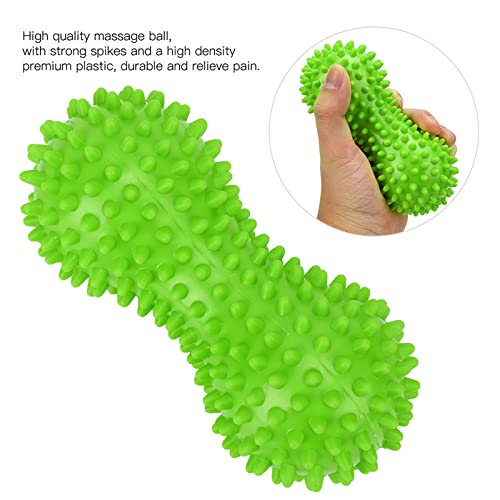 Drfeify Massage Ball, PVC Spiky Muscle Relaxation Ball for Pain Relief, with Strong Spikes for Fitness Yoga, Back Neck Feet (Green) - color: Green