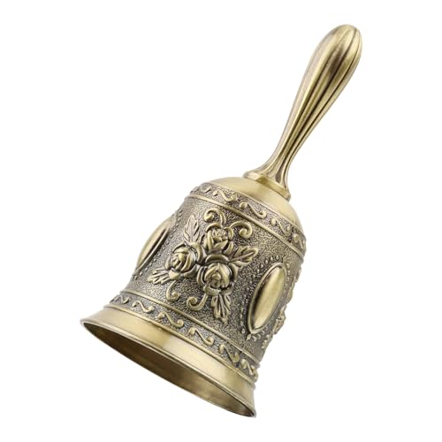1 Pack Hand Held Bell, Metail Dinner Bell Wedding Bells, Service Bell Call, Vintage Bell