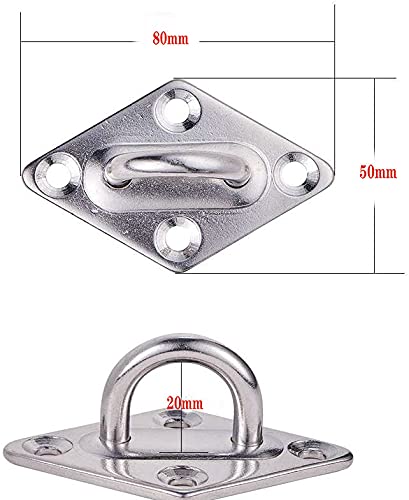 Hammock Hanging kit Stainless Steel 316 Hammock Hooks Heavy Duty with Screw Bolts, Hammock Wall Hooks for Wall/Ceiling Mount,for Hammock Chair Hanging/Swing Hanging,2 Pack