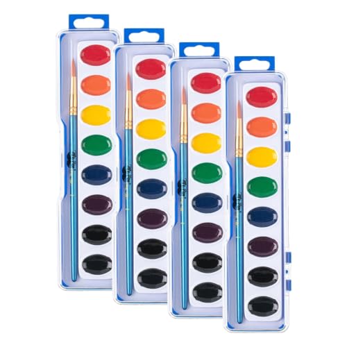 Mr. Pen- Washable Watercolors, 8 Pack, 8 Colors with Paint Brush - size: 8 Pack
