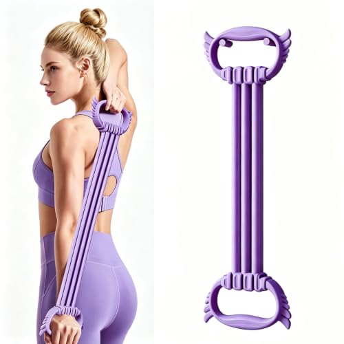 Figure 8 Resistance Band for Women 15-90LBS, Adjustable Resistance Bands with Handles - color: Purple