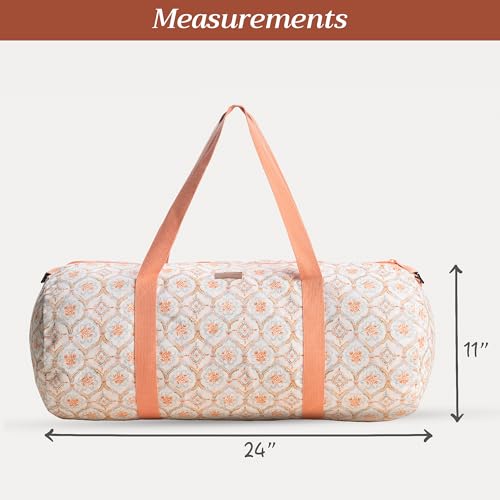 Maison d' Hermine Yoga Mat Duffle Bag Gym Tote Yoga Mat Carry Bag | Cylindrical bag for Woman Men Gifts Adjustable shoulder straps with Drawstring Water Bottle Pocket and zipper pocket - color: Fair Isle, style: Yoga Mat Gym Bag