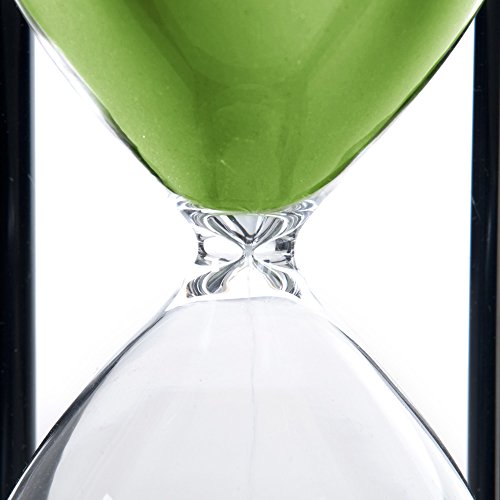 60 Minutes Hourglass, Wood Sand Timer, Green | 4 x 4 x 8 inch Sand Clock - color: Green, size: 60 min