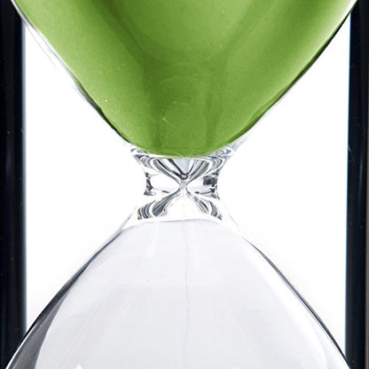 60 Minutes Hourglass, Wood Sand Timer, Green | 4 x 4 x 8 inch Sand Clock - color: Green, size: 60 min