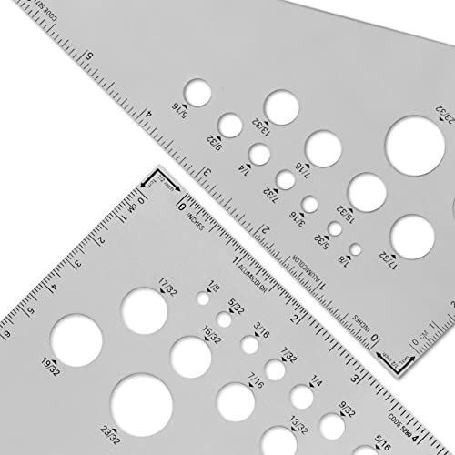 Alumicolor Aluminum Calibrated Drafting Triangle 2 Piece, 6 Inch & 8 Inch Set, 30/60 Degree (8 Inch) & 45/90 (6 Inch)