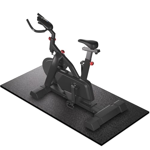 GymCope Treadmill Mat for Hardwood Floor Carpet 7'x3'/6'x3'/6'x2.5'/4'x2' - color: 72"x36"x6mm High-density-black