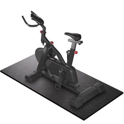GymCope Treadmill Mat for Hardwood Floor Carpet 7'x3'/6'x3'/6'x2.5'/4'x2' - color: 72"x36"x6mm High-density-black