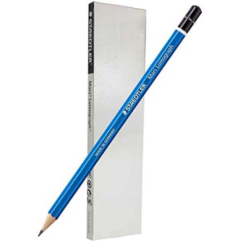STAEDTLER Mars Lumograph F Graphite Art Drawing Pencil, 6 Pencils - style: F
