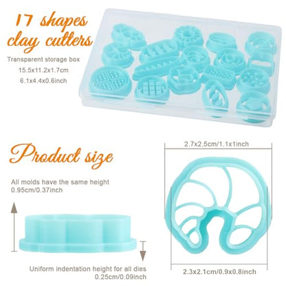 ORIGACH 17 Pcs Bread Polymer Clay Cutters Set | Bread Polymer Clay Cutter for Earring Making Bakery Bread Clay Cutters for Jewelry Making - style: Bread