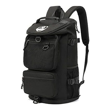 Kalesi Gym Duffle Bag Backpack 4-Way Waterproof with Shoes Compartment for travel Sport Hiking laptop - color: Black