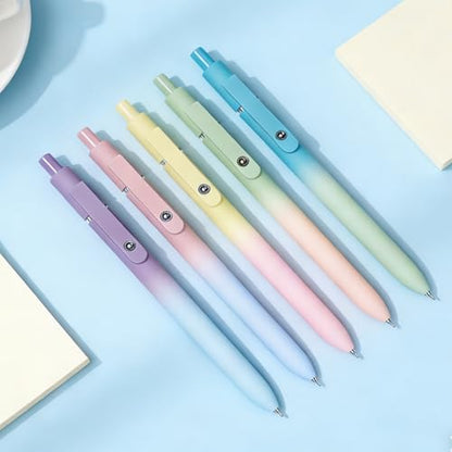 Gel Pens, 10PCS 0.7mm Gel Pens Black Ink Fine Point Smooth Writing Pens | High-End Series Ballpoint for Office Supplies, Stocking Stufferss, Gifts for Men Women - color: Multicolor & 10 Gradient