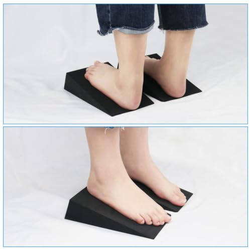 Yoga Wedge Block Foam Squat Wedges Slant Board, 2 Pcs Update Calf Stretcher