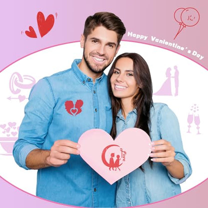 Augshy 56 Pack Valentine's Day Stencils, Reusable Craft Templates, 3 Inch | Plastic Valentine Stencils, for DIY Crafts Art Projects, Drawing Painting, Wall Floor Rock Decor Templates - style: Valentines