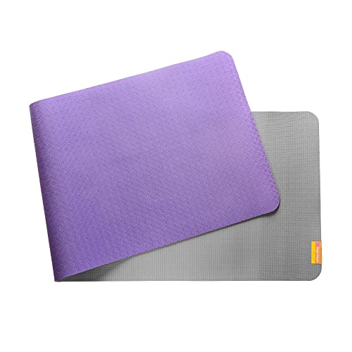 Hugger Mugger Earth Elements 5 mm Yoga Mat - Grippy Texture, Reversible, Cushion, Non-toxic Biodegradeable Material, Lightweight - color: Purple Mist