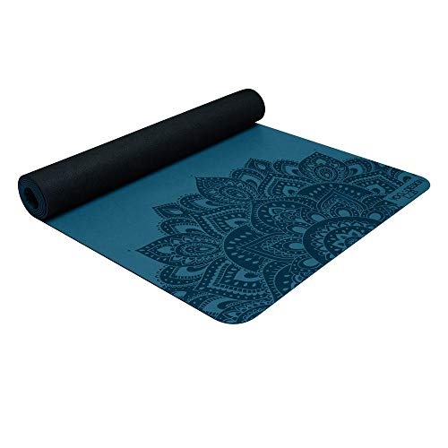 YOGA DESIGN LAB | The Infinity Mat | Luxurious Non-Slip Design Provides Unparalleled Grip to Support and Align You Beautifully | Eco-Friendly | w/Carrying Strap! - color: Mandala Teal, size: 3mm