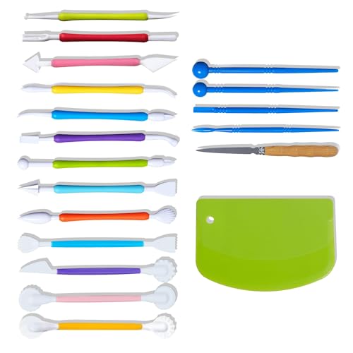 19 Pcs Clay Sculpting Tools, Polymer Clay Tools & Air Dry Clay Accessories | Modeling Clay Kit for Kids & Adults, Pottery Ceramic Tools Sculpting Tool Set with Stylus & Scraper - size: Pack of 19