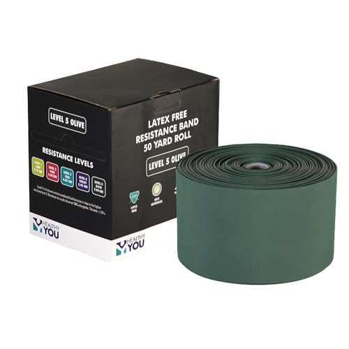 Latex Free Resistance Band 50 Yard Rolls - color: Olive v2