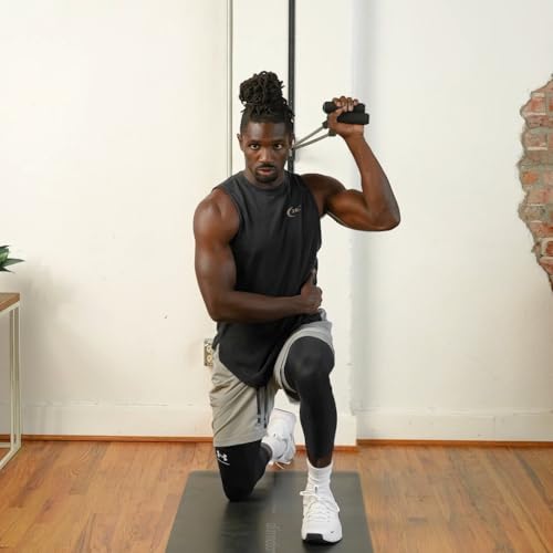 Kinetic Bands Space Saver Gym Resistance Bands Exercise Equipment for at Home Fitness Workout | Resistance Band Wall Anchor with 2 Rails, 2 Rail Cars - style: Without Resistance Bands