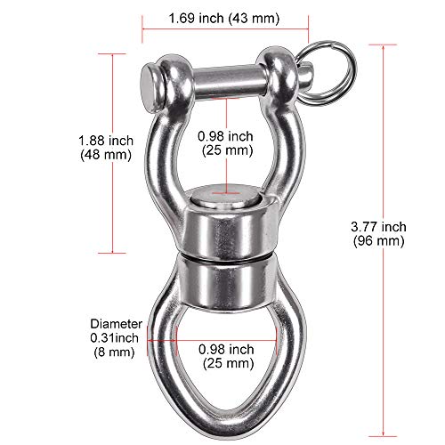 SELEWARE Heavy Duty Bearing Swing Swivel, 360° Rotation Hanging Accessory - color: Swivel (D) Only