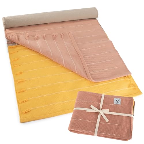 Y O Gayo Handmade Organic Yoga Mat made with 100% Organic Cotton Yoga Mat - Natural Yoga Rug for Exercise, Workout, & Fitness Rug - Hand Weaved, Washable - 74 inches X 26 Inches - multi-color - color: multi-color