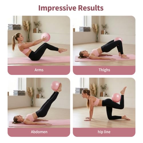 8 PCS Pilates Kit for Women, Home Workout Pilates Exercise Sets Include Resistance Bands with Handle, Mini Pilates Ball, Resistance Loop, Stretch Band for Glute Training, Core Strength