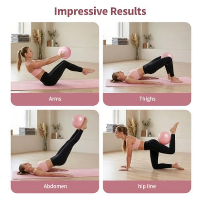 8 PCS Pilates Kit for Women, Home Workout Pilates Exercise Sets Include Resistance Bands with Handle, Mini Pilates Ball, Resistance Loop, Stretch Band for Glute Training, Core Strength