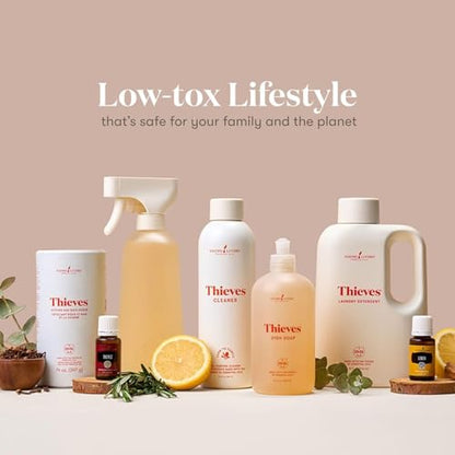 Young Living Thieves Household Cleaner Natural Cleaning Solution, Non-Toxic, A Safely Clean and Healthy Home, Effective for Household Surface - 14.4 fl.oz. - 2 bottles - size: 14.4 Fl Oz (Pack of 2)