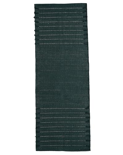Indian Handmade 100% Organic Cotton Yoga Mat, Hand Woven Rug, Yoga Mat For Everyday Fitness at Home Comfortable Foldable Long Mat - color: Green