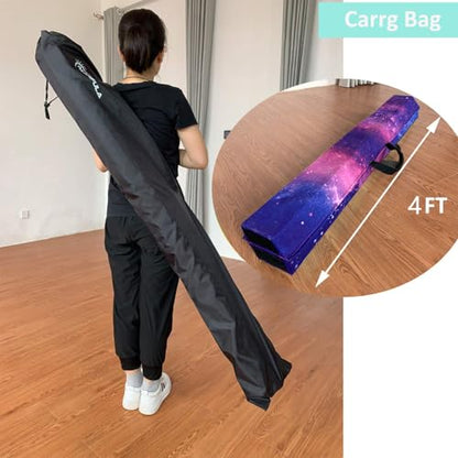 Marfula 6 FT / 8 FT / 9 FT Folding Gymnastics Beam Foam Balance Floor Beam - color: Magic Star, size: 8 Ft