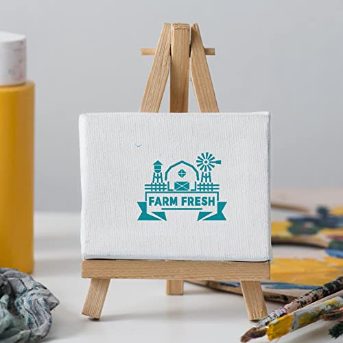 Farmhouse Stencils for Painting, 64 Pcs 3 Inch for Cards Rocks Crafts | Reusable & Easy to Clean, Rustic Farmhouse Icons, Gift Tags, Journals, Scrapbooks, Beginner Friendly - color: Farmhouse