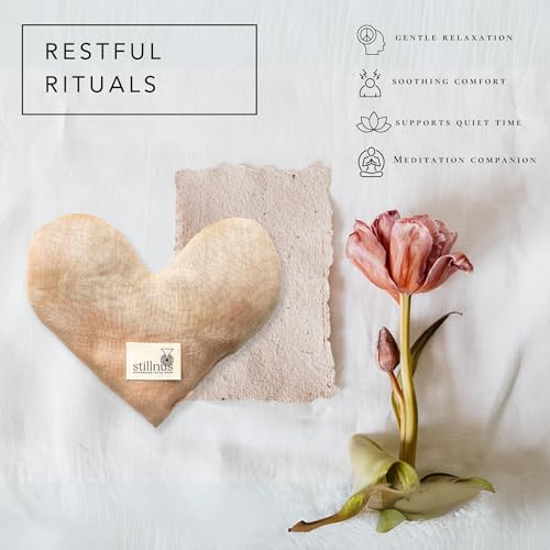 Stillnus Weighted Heart Eye Pillow & Eye Mask – Luxury Gift, Earth