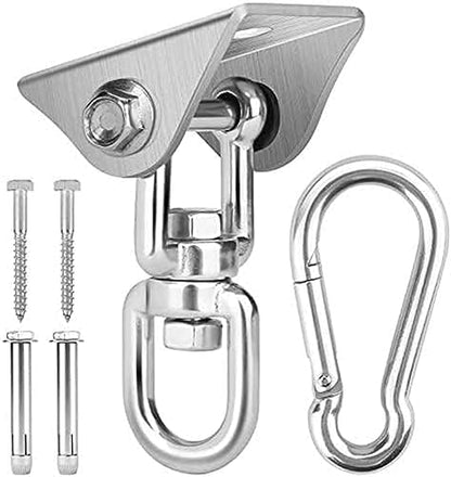 Hammock Hanging Kit - 1200 LB Capacity Heavy Duty 360° Rotating | ,Outdoor Patio Porch Swing Hardware Punching Bag Swivel Hanger,Ceiling Hook for Concrete Wood Swing, Yoga, Gym