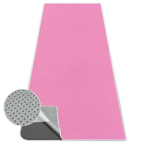 Yoga Towel, Ultra-Absorbent Yoga Mat Towel for Hot Yoga Towel Non Slip, Featuring Ultra-Stylish Prints, Ideal for Workouts, Hot Yoga, Bikram, Pilates Equipment,72 x 27 in,Pink - color: Pink