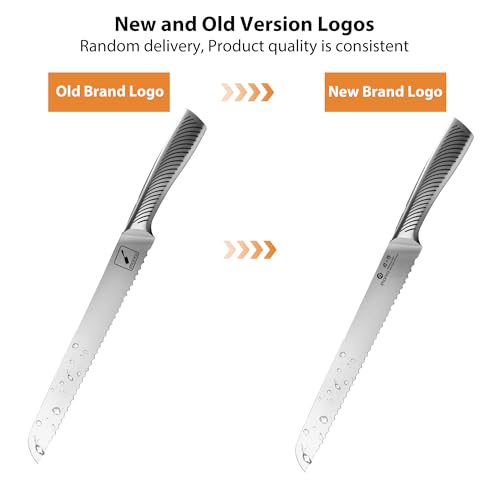imarku Bread Knife 10 Inch: Japanese High Carbon Stainless Steel | Professional Grade Serrated Bread Knife, Razor Sharp Edge Cake Knife for Homemade Bread Bagels Cake, Stainless Steel Handle - color: Classic Silver