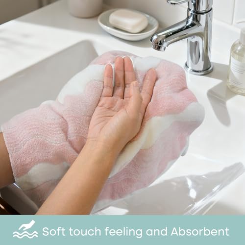 SINLAND Microfiber Bathroom Hand Towels, 16 x 31 Inch, 3Pack - color: Assort1x3