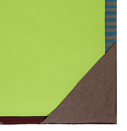KD Willmax Yoga Mat Towel Non Slip Cotton Rug Blanket Cover with Pockets - color: GREY-MAROON