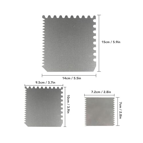 3 Pieces Serrated Clay Scrapers Multipurpose Stainless Steel Rib Scraper Tool for Pottery Sculpture Modeling Texturing Artists and Enthusiasts