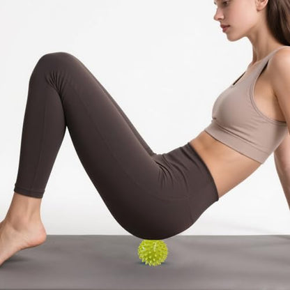 Soft Spiky Massage Balls- Muscle Massager Ball for Feet, Back, Neck, Muscles, Hands Massager Roller for Plantar Fasciitis, Foot Arch Trainer, Exercise, Physical Therapy - color: 1green Spiky Ball