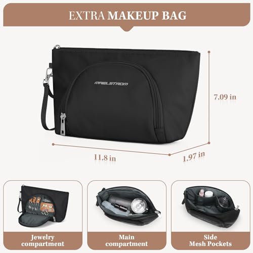 Maelstrom Gym Bag for Women,40L Travel Duffel Bag with Shoes Compartment and Wet Pocket,Waterproof Carry On Weekender Bag,Sport Gym Tote Bags Swimming Yoga, Hospital Holdalls（Black） - color: Black