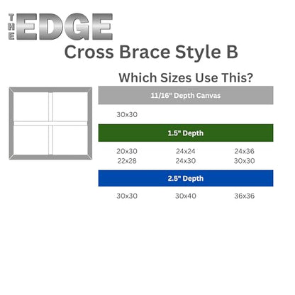 Creative Mark The Edge Deluxe Cotton 1-1/2" Deep Stretched Canvas for Painting, 30x30 Pack of 3, 14oz. Primed Weight, Universal Archival Priming, Medium Tooth, Hand-Stretched Canvas for Painters