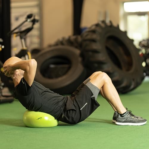 OPTP Soft Movement Ball – Green Inflatable Exercise and Pilates Ball, 12" | For yoga & core stability, soft density inflatable physical therapy ball featuring easy-grip texture, Latex & phthalate free