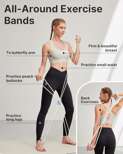 YOTTOY Cross Resistance Band for Full Body Workout,Elastic Exercise Bands for Legs,Arms,Glutes,Stretch Bands for Exercise,Yoga Straps for Stretching, Booty Bands for Home Gym - color: 35lb-Blue