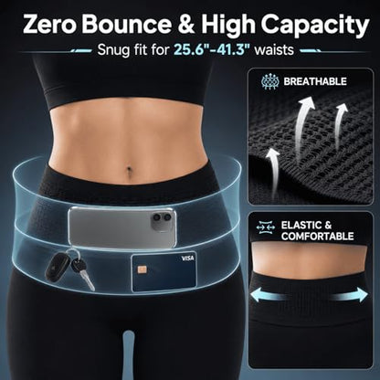 3PCS Running Gear Set for Women, Sports Cooling Headband, Running Slim Belt and Wrist Sweat Towel, Non-Slip Sweatbands Soft Breathable Cooling Workout Sweat Band for Yoga,Gym,Hiking, Fitness