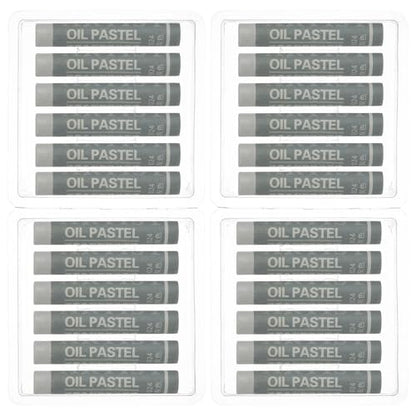 PATIKIL Gray Oil Pastels, 24Pcs Soft Oil Crayons Creamy Pastels Stick Art Supplies for Art Painting Drawing Blending Graffiti for Drawing Beginners Artists - color: Gray