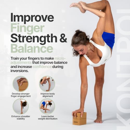 Cork Handstand Blocks 2 Pack, Non Slip Gymnastics & Handstand Blocks