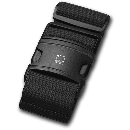 Lewis N. Clark Quick Release Luggage Belt: Add a Bag Adjustable Tie Down Straps for Luggage Security - Black - color: Black