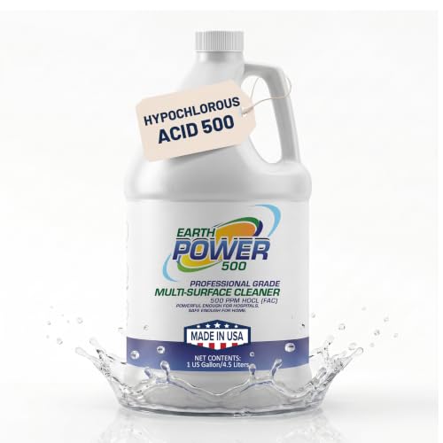 Earth Power Hypochlorous Acid 500 PPM Multipurpose Cleaner – 1 Gallon - style: 1 Gallon