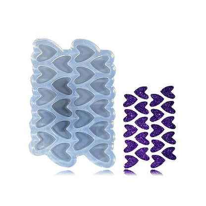 Angel Wings Glossy Mini Heart Earring Resin Mold Heart Shape Silicone Molds Epoxy Mold for DIY Earrings, Ear Studs, Key Chains, Pendant, Jewelry Making Crafts, Chocolate Cake Mold - color: Mini Heart