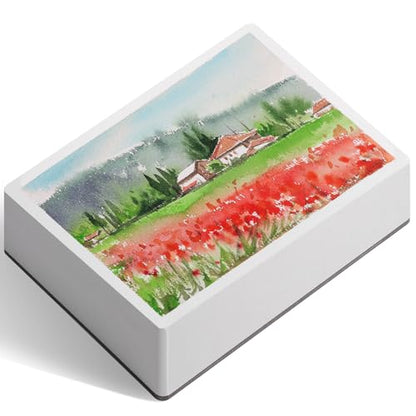 FLUNBRATO Watercolor Paper Pad, 60 Sheets, 8.3 x 5.8 in, Cold Press 100% Cotton, 140LB/300GSM Acid-Free Square Art Pad, Two-Edge Glued, for Gouache, Ink and Mixed Media - size: A5 (8.3 x 5.8 in)