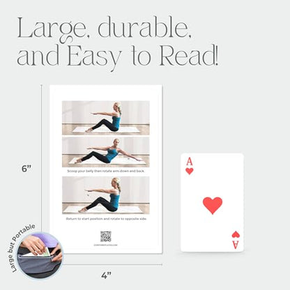 56 Pilates Cards- Use with Magic Circle - 40 Exercises Pilates Workout Cards with the Ring and Ball - Detailed Photos and Video Instructions - Equipment Optional. (56 Pilates Cards with Equipment)